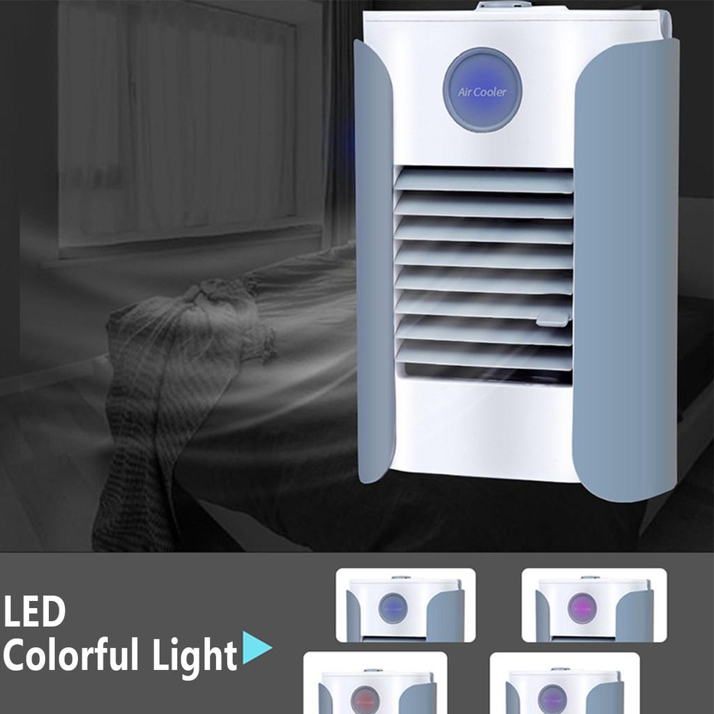Mini Portable Air Conditioner Arctic Air Cooler Humidifier Purifier LED Light Personal Space Fan Air Cooling Fan USB