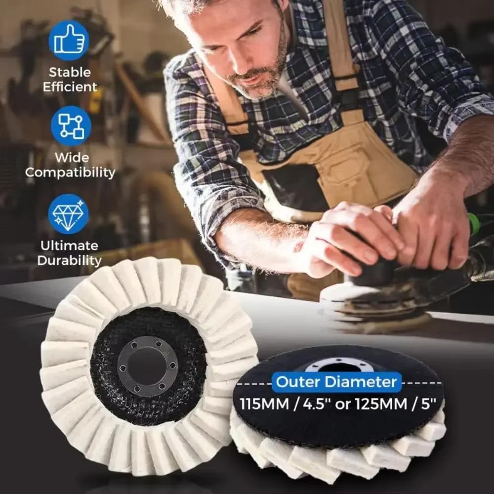 Multi-function Felt Polishing Pads Easy to Use Metal Waxing Polishing Disc  Marble Stone