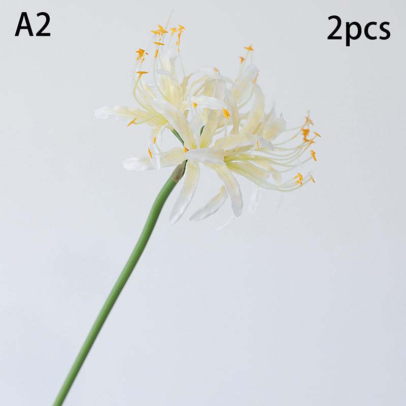 Wedding Pink Red Spider Lily Silk Simulation Flower Office Decoration 67Cm Artificial Red Spider Lilies Branches Red Flowers