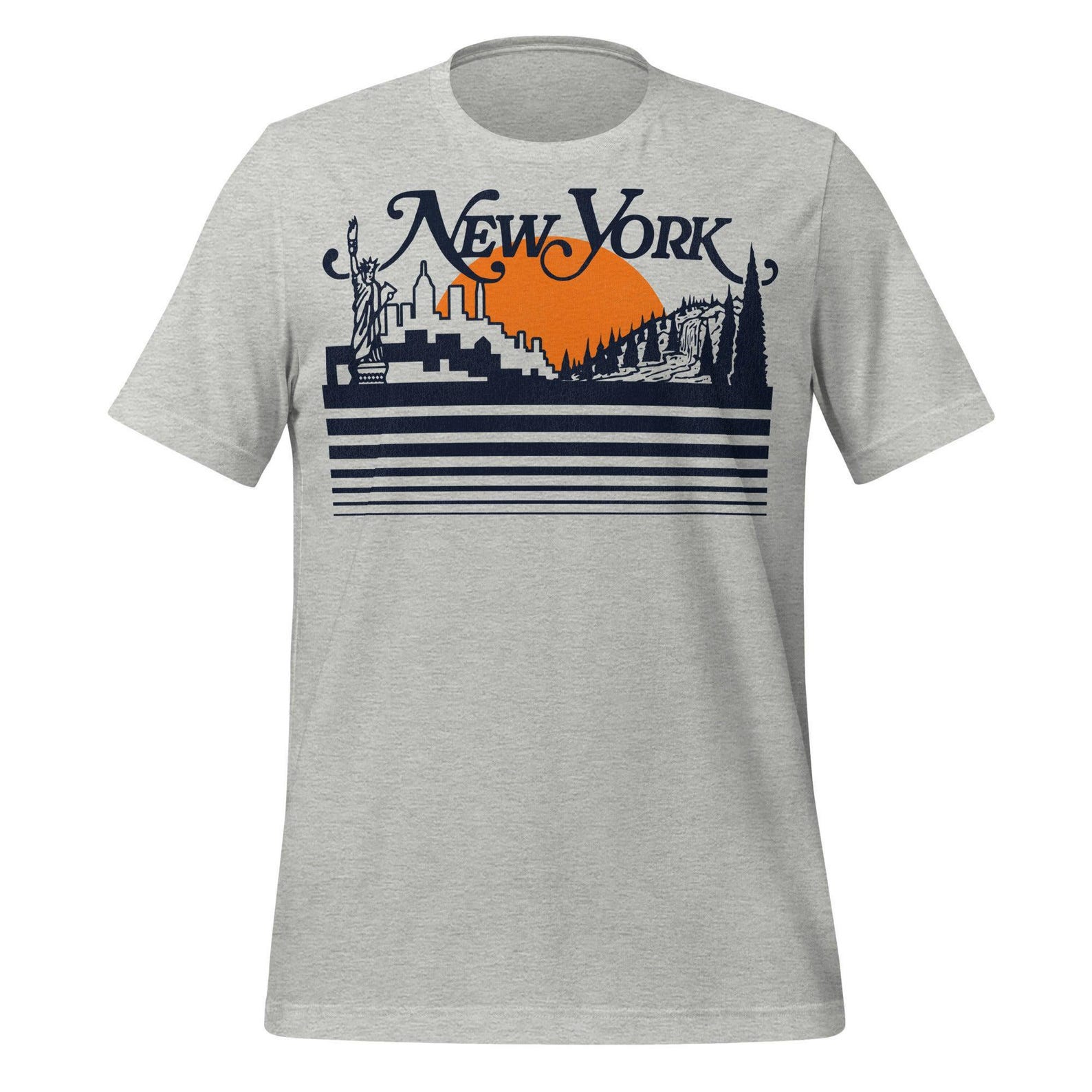 Retro New York T-Shirt, Vintage Landscape (Unisex S-XXL) 2XL
