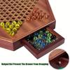 Wooden Chinese Checkers Set with Drawers - 72pcs Colorful Strategy Game for 6 Players, Family & Party Games, All Ages