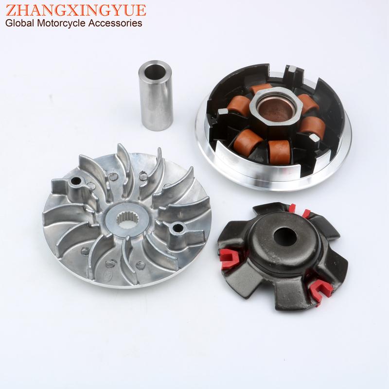 Scooter Variator Kit Racing Roller 18x14mm 12g & Fixed Drive Half Pulley For SYM Fiddle 2 Jet 4 Orbit 1 Symphony 125cc 150cc 4T