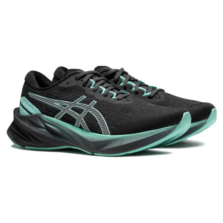 Asics Novablast 3 Lite-Show Wygodny Materiał Skóra Syntetyczna Trwałe Oddychające Niskie Codzienne Buty do Biegania Męskie Sneaker Czarny Szary 1011B727-001