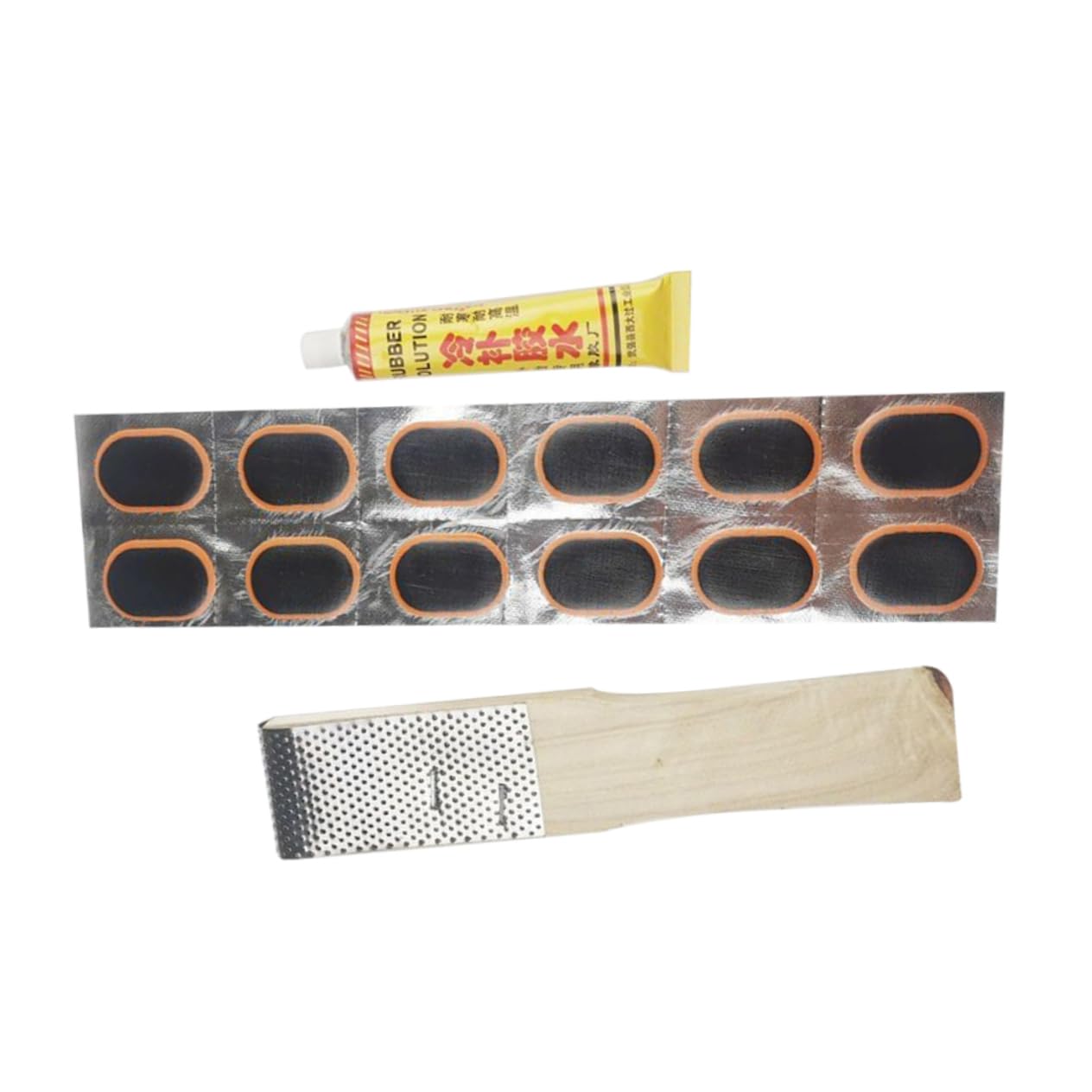 

YARNOW Bicycle Rubber Patch and Adhesive Tire Patch Set, Elastic, 3.30X2.30X0.50CM
