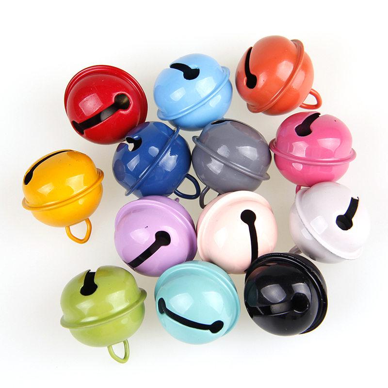 6/12/18pcs Painted Color Bells Beads Round Mini Bell Ornaments for Jewlery Making DIY Bracelet Necklace Earrings Decor Accessory