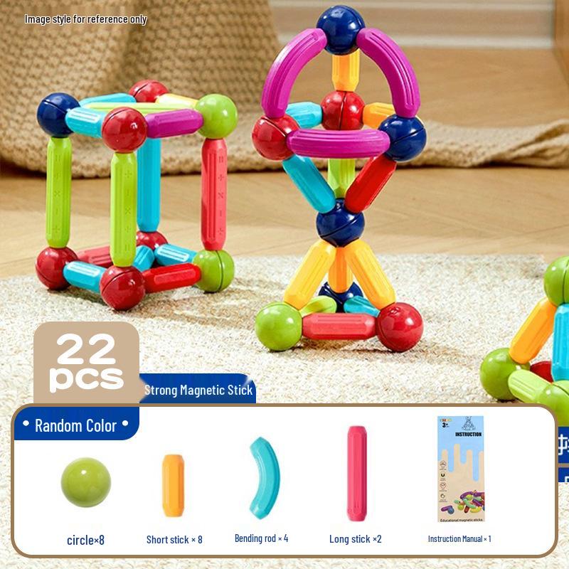 3D Magnetic Building Blocks: Educational Puzzle Toy for Boys & Girls Ages 1-3