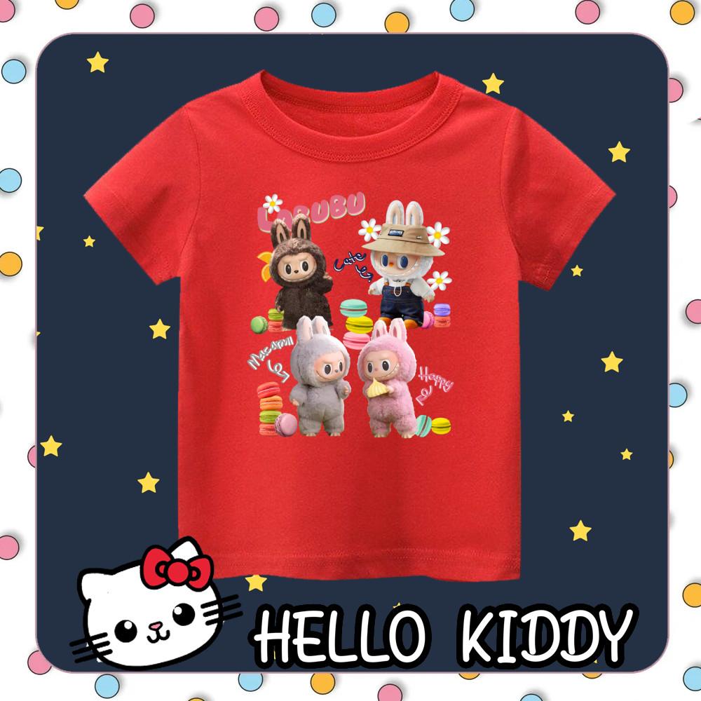 

100% PREMIUM COTTON LABUBU 19 THE MONSTERS Kids T-Shirt Tops Budak Kid Children Kanak Unisex Girl Boy Lelaki Perempuan 140