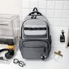 Schoolbag1011 New Japanese College Student Backpack Men's Travel Backpack Junior High School High School Students Large Capacity Multi-layer Schoolbag