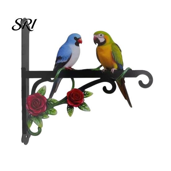 Weather Resistant Wall Hanger Metal Plant Hook Heavy Duty Hanging Basket Bracket Decorative Parrot Retro Copper Art Cat Flower Butterfly for