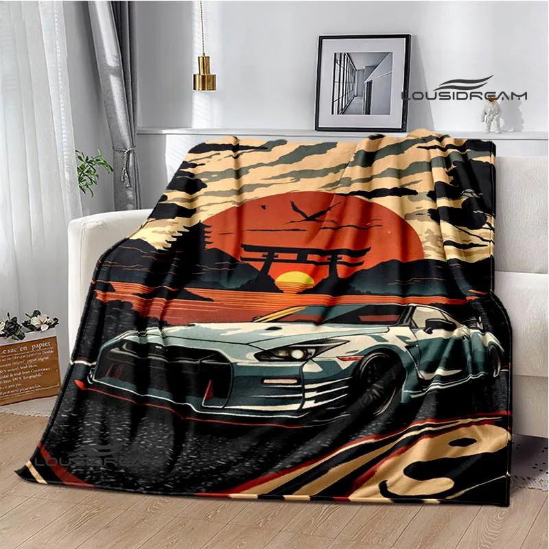 GTR Racing Retro Printed Blankets Warm Blanket Soft and Comfortable Home Travel Bed Blanket Picnic Blanket Birthday Gift