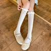 Miu Bow Lace Socks Children'S Summer Medium Tube Ballet Thin White Lace Stacking Socks With Mary Jane