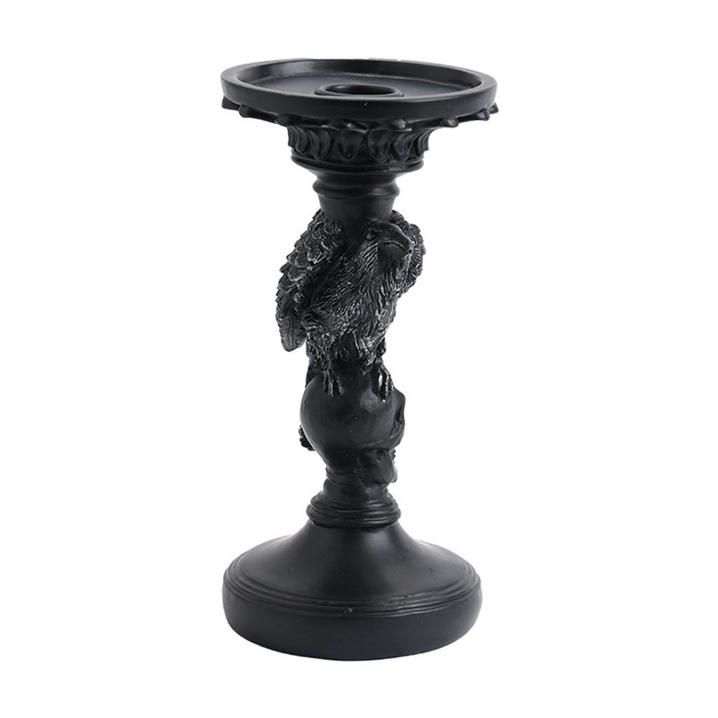Halloween Decorations Horror Skull/ Crow Resin Candlestick Haunted House Party Ornaments