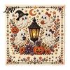 Handmade Home Accents Halloween Embroidery Kit DIY Stitch Kit for Adults Cute Witch Decoration Ghost Black Cat Pumpkin Pattern Wall Decor Beginners