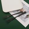 5PCS Service for 1 Matte Black Dinnerware Cutlery Set with Steak Knife Family Eating Utensils 18/10 Stainless Steel Flatware Silverware