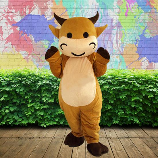 Adult Cow Mascot Cartoon Costume - Custom Performance Outfit