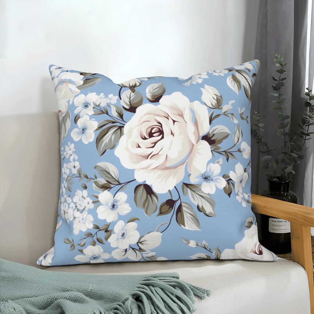 Pink Floral Home Decor Spring Flower Pillowcase Living Room Wedding Pillowcase Sofa Square Cushion Cover