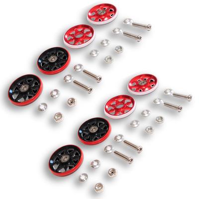 Mini 4WD Aluminiowy Mini 4WD Roller Łożysko Aluminiowe 19mm Lekki Zestaw 8 Rolek UME-STAR, Łożysk, Rolek, Rolek, Części, (Czerwony)