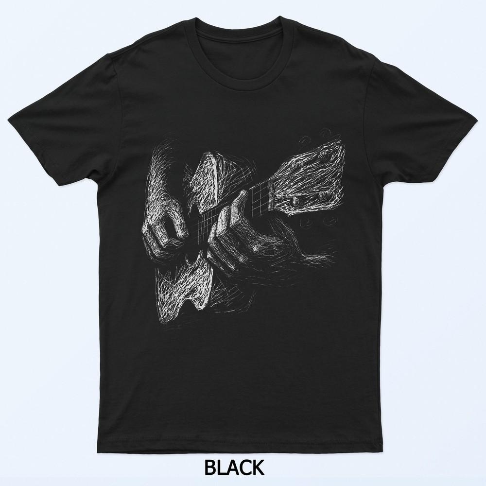 Acoustic Guitar Player Shirt Vintage Music Teacher Guitarist Black T-Shirt