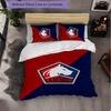 LOSC Lille FC Themed Bedding 3Pcs Duvet Cover Set Decorative Bed Linen For Teen Room Home Decoration