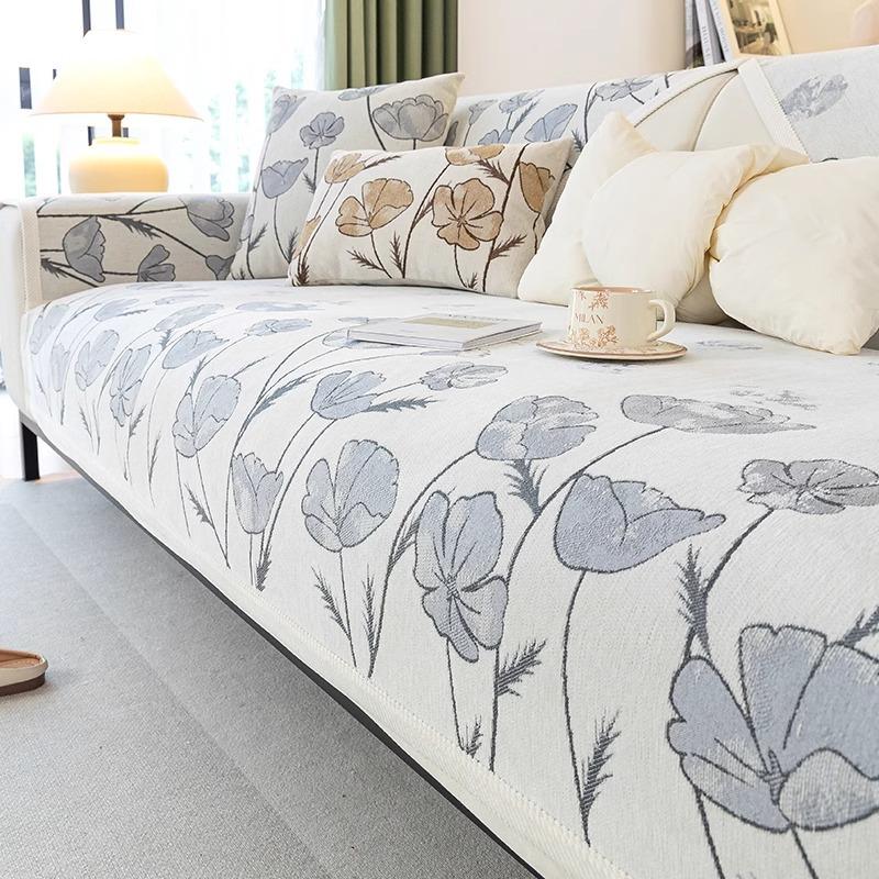 

Чехол для дивана из шенилла, модный, простой, новый, удобный, нескользящий, устойчивый к пятнам, сезонный, подушка для сиденья, подушка для дивана в деревенском стиле 70x70