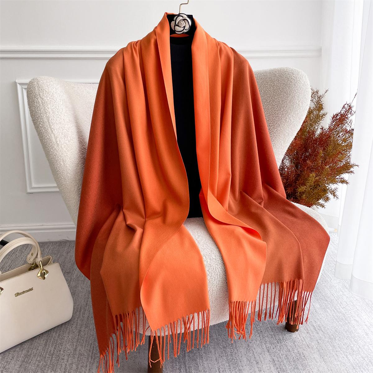 

Winter Shawl Scarves Wrap Design Cashmere Scarf Women Warm Fashion Pashmina Femal Poncho Neckerchief Echarpe Bandana 70x190cm