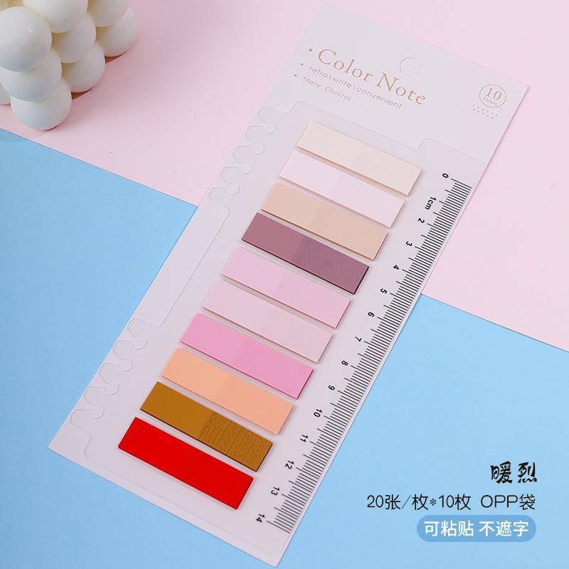 200 Sheets Transparent Sticky Notes Self-Adhesive BookMarkers Annotation Reading Book Clear Tab Kawaii Cute Stationery