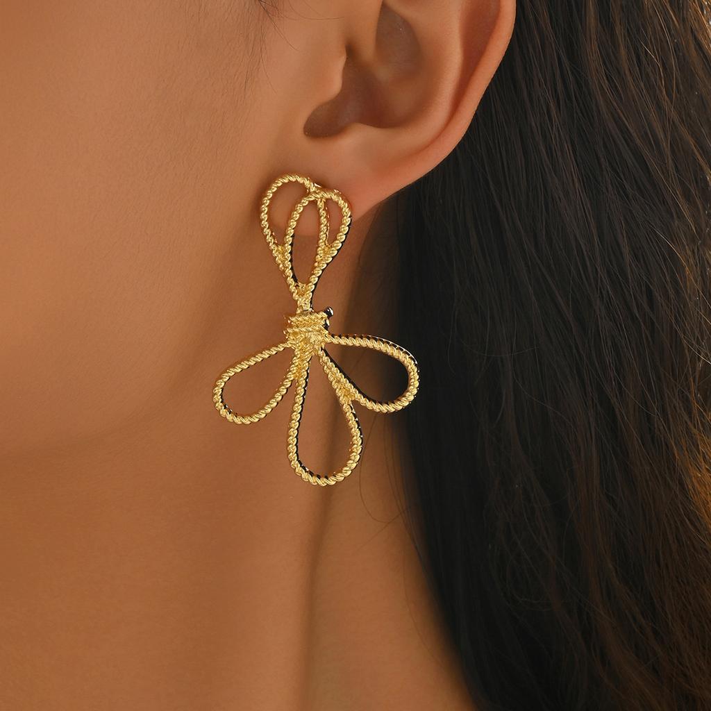 Geometric Drip Earrings  Niche Design, Diamond-encrusted Stud Earrings  Versatile and High-end Earrings