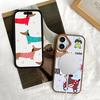 Cartoon Dog Compatible Magnetic Phone Case for IPhone 15, All Inclusive Anti Drop 14promax Ring Armor Phone Case for Apple 16