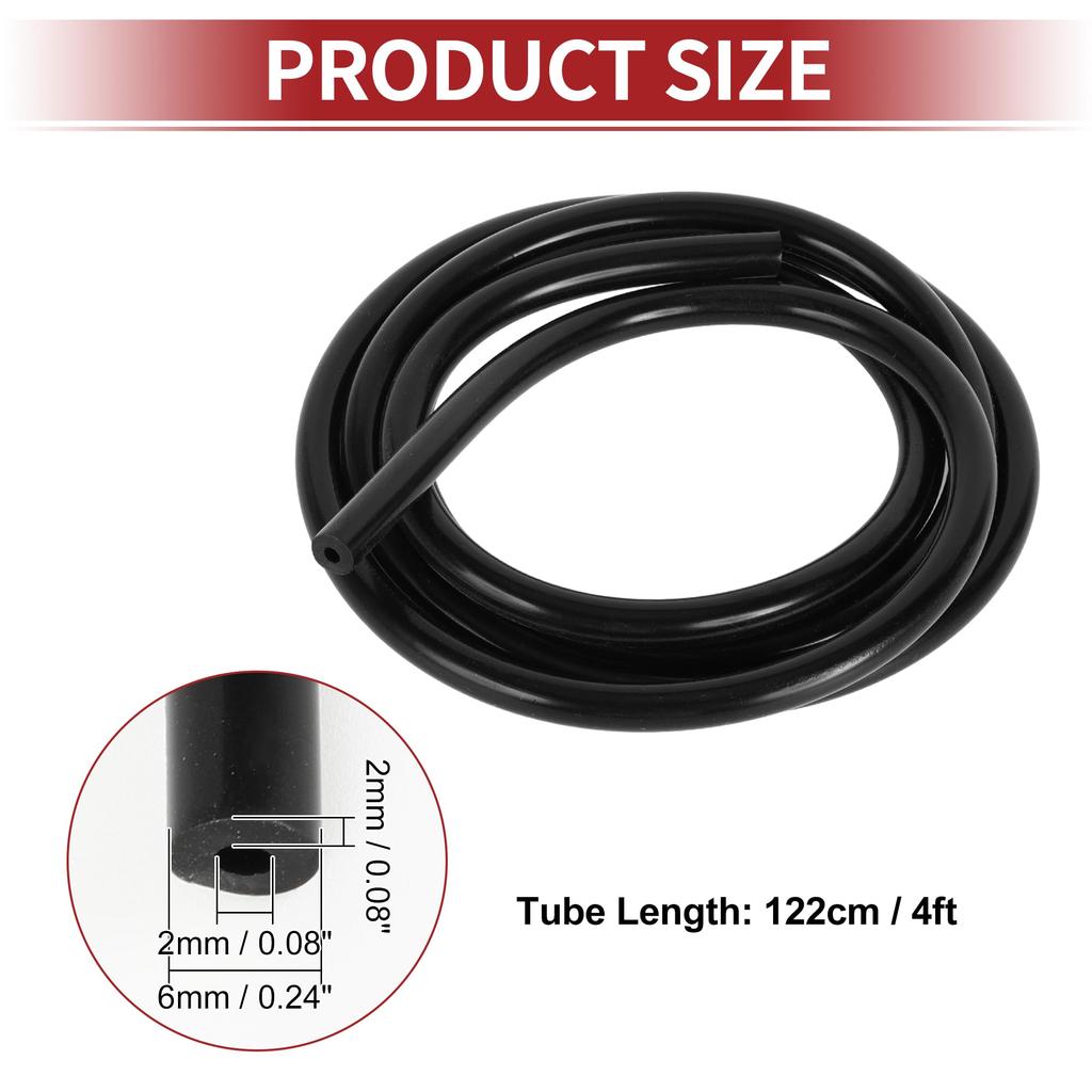 ACROPIX 130 PSI Max Pressure Silicone Vacuum Tube Hose Automotive Vacuum Line High Temperature