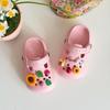 DIY Crocs Decoration Kit: Detachable Cartoon Buckles with Cute Sunflower & Ladybug Designs for Kids