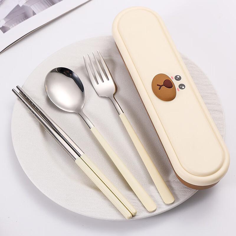 Pink Pig Portable Stainless Steel Cutlery Set