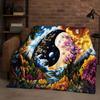 3D Yin Yang Chinese Tai Chi Eight Diagrams Natural Balance Art Flannel Blanket,Soft Plush Throw for Home Bedroom Bed Sofa Cover