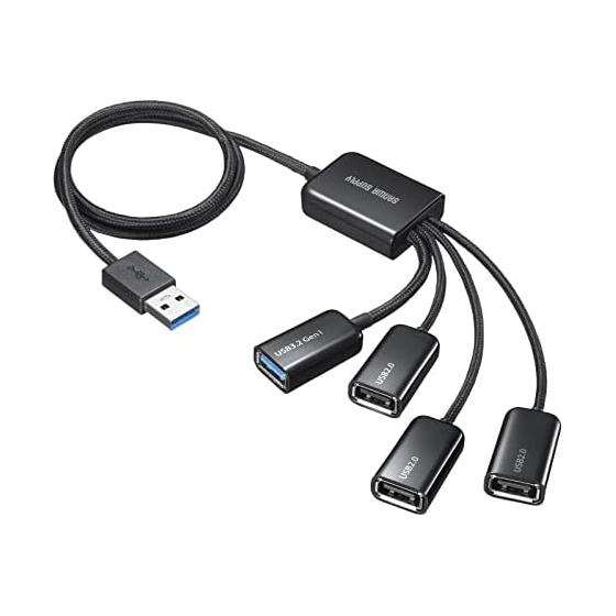Sanwa Supply USB3.2 Gen1+USB2.0 Combo Hub (4 ports) USB-3H436BK