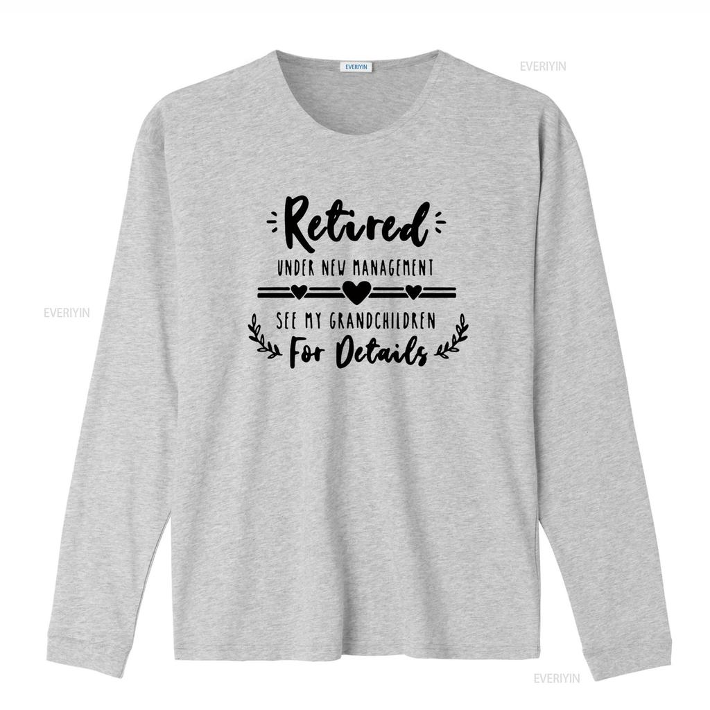 Retired Under New Management See Grandchildren For Details T Shirt Funny Retirement Grandma Womens White Large vintage Washed