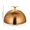 Reflective Rose Gold Domed Plate Cover Dishwasher Safe Hammered Food Dome with