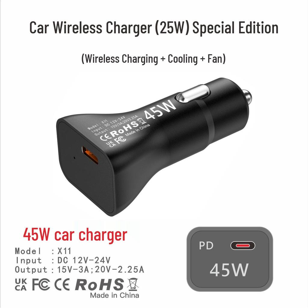 C6 Wireless Charging Anti-Slip Phone Holder for Apple, Samsung, Huawei, Xiaomi - QI Compatible.