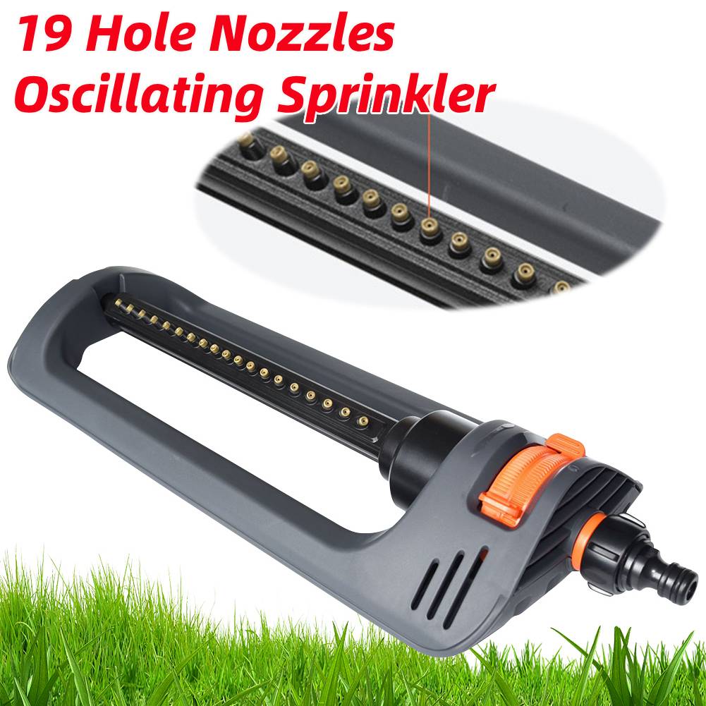 Oscillating Sprinkler 19 Hole Nozzles Water Sprinkler Swing Irrigation Sprinkler for Yard Large Area China Mainland