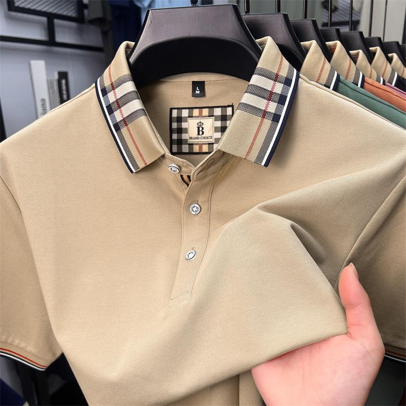 Zomer Polo Shirt met Korte Mouwen voor Heren - Volwassen, Veelzijdige Business Casual Kleding