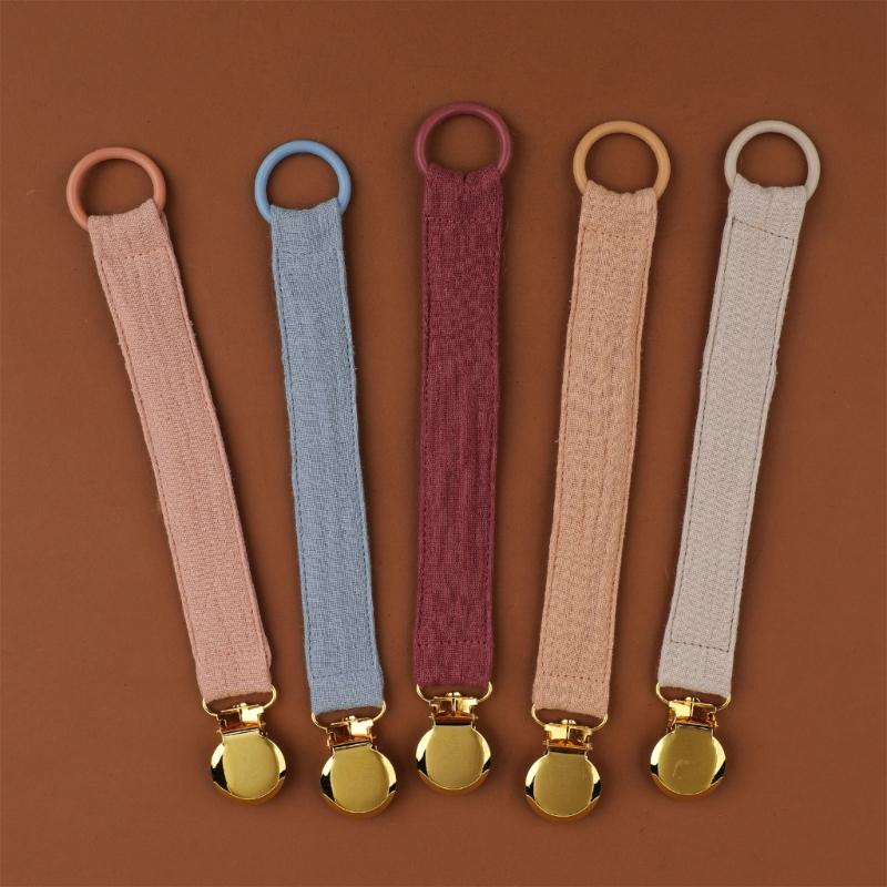Ser of 5Pcs Pacifier Clip Chain for Baby Soft and Safe Infant Toddler Soother Holder Rope Prevent Loss and Contamination