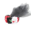 Europäisches & Amerikanisches Weihnachten Schneeflocke & Rose Netz Stirnband