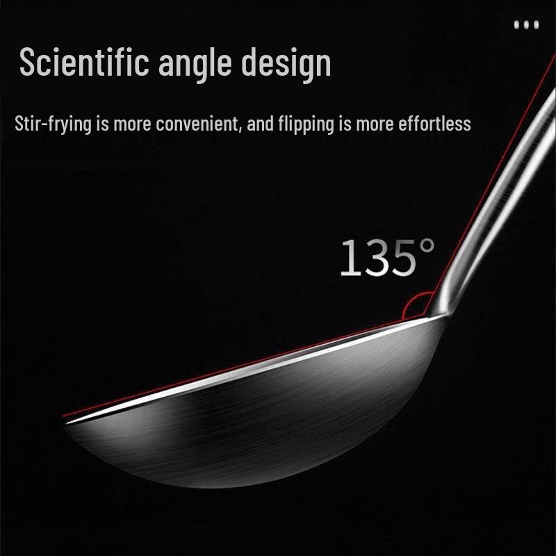 Stainless Steel Chef's Wok Spatula & Soup Ladle Set