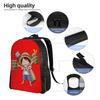 Luffy Hammer Manga Backpack Ones Pieces Student Unisex Polyester Camping Backpacks Soft Funny School Bags Rucksack