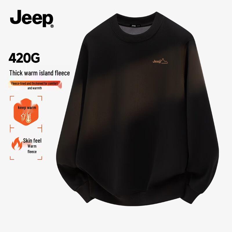 JEEP Men s Fleece Lined Crewneck Sweatshirt 2XL