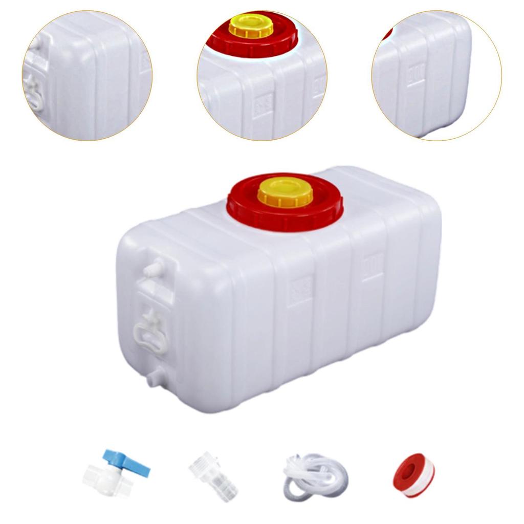 Water Storage Container Kit Horizontal Water Can Large Capacity Water Dispenser Tank for BBQ Hiking Outdoor Backpacking Picnic
