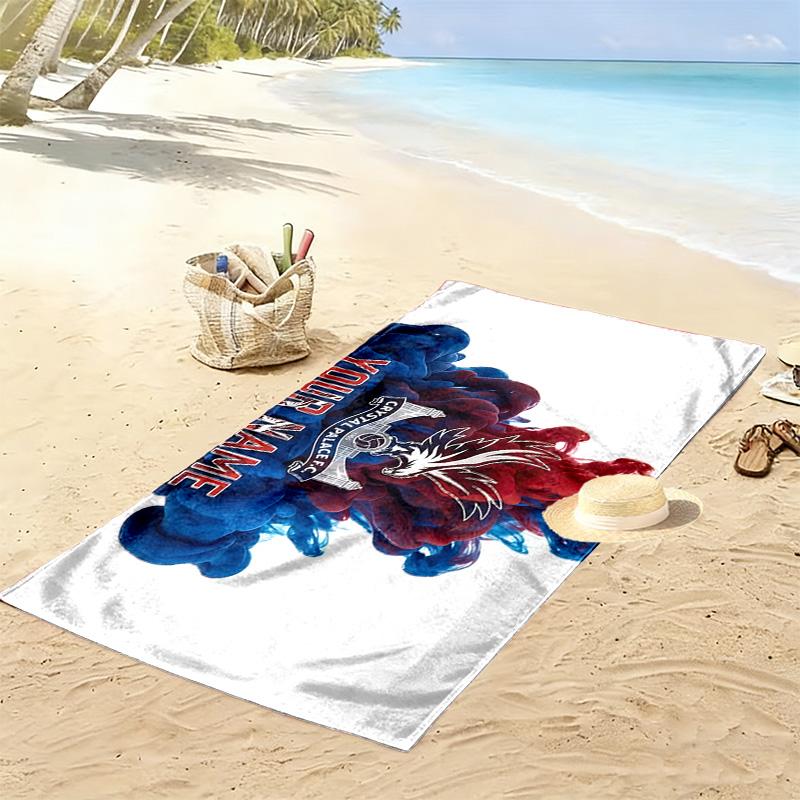 Crystal Palace F.C Print Beach Towel, Large Soft Quick Dry Towel for Beach Camping Swimming