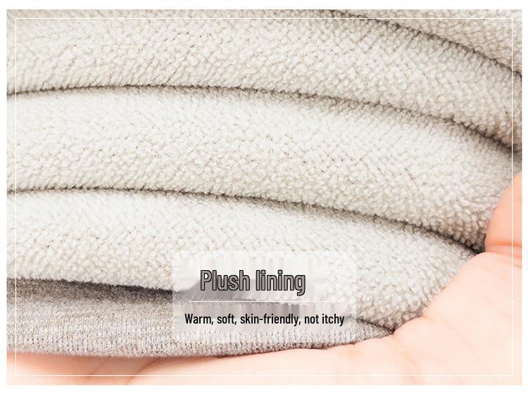 Men's Wool & Silk Two-Piece Look Sweater, Turn-Down Collar, Plus Velvet Lining, Warm Knitted Winter Wear for Dad