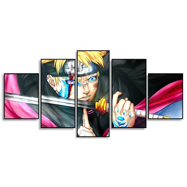 5 poze Poster Sasuke Ltachi Personaj Pictură decorativă Cameră pentru copii Imprimări artistice Modern Home Decor Pânză Pictură fără cadru