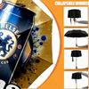 Custom Name Personalized football club F.C Print Umbrella, Auto Open Close, 8‑Rib Sturdy Frame, Commute Camping Hiking Use, Birthday Gift