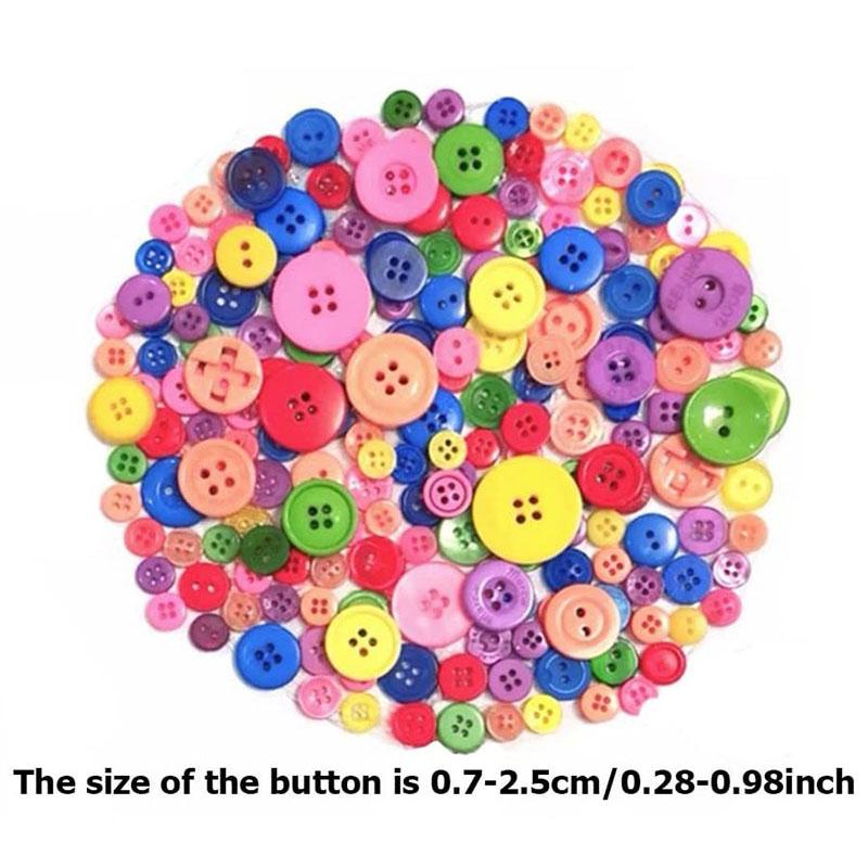 100/660PCS Colorful Mixed Resin Buttons with Bag DIY Sewing Supplies Clothing Accessories Material Household Handmade TMZ