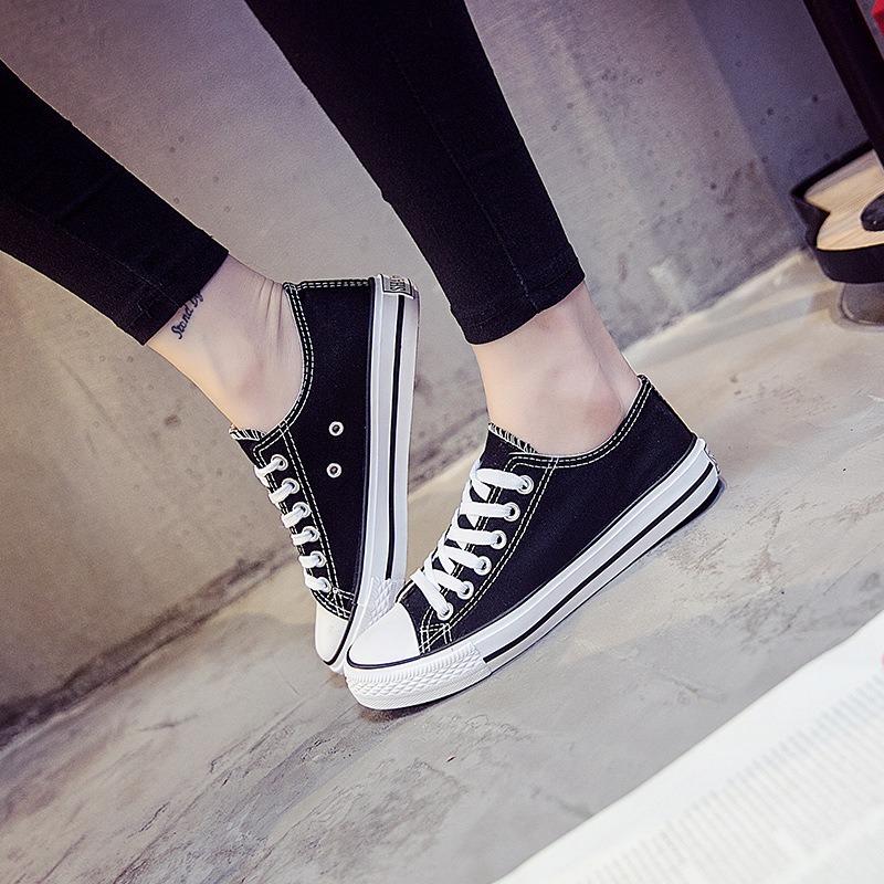 Fashion Hot Sale Women's Canvas Shoes Casual Breathable Flat Shoes Luxury Brand Woman Convenient Walking Footwear Sneakers Zapatos Mujer